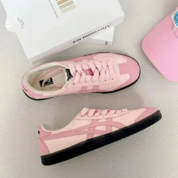 Onitsuka Tiger by Asics Women's Pink and Black Fashion Shoes❤️ - Picture 4 of 5